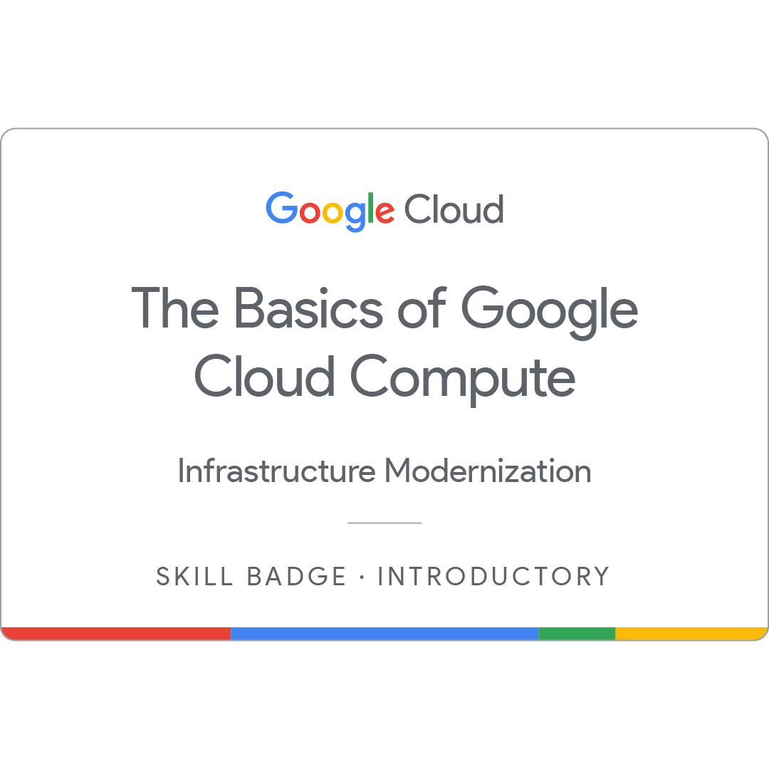 Sertifikat The Basics of Google Cloud Compute dari Google Cloud diterbitkan pada 02 Mei 2025